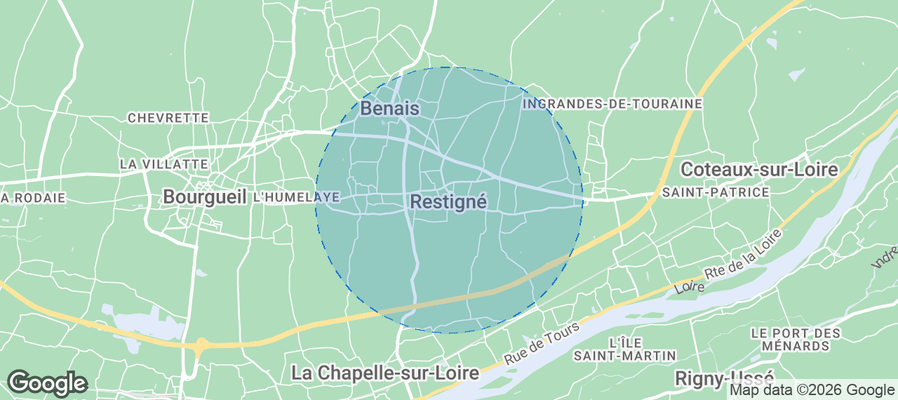 Restigné Airbnb map